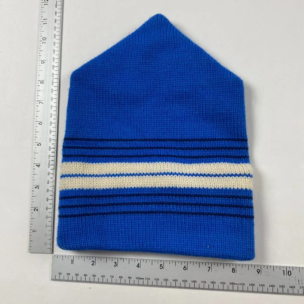 Vintage Capello Canada Wool Ski Beanie Winter Hat Toque Blue - Picture 5 of 5